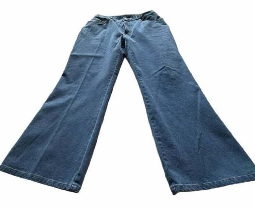 Denim & Co. Crosstretch Medium Wash Wide Leg Jeans Size 18W